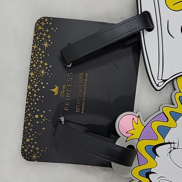 Disney Rubber Beauty & the Beast Mrs Potts & Chip Luggage Tag Set - Picture 4 of 7